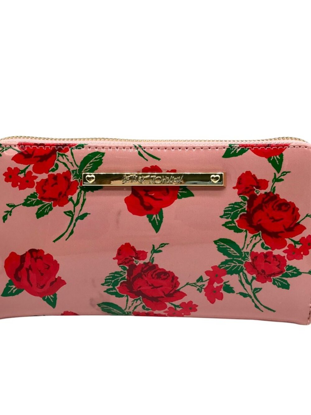 Betsey Johnson Blush Pink Floral Clutch